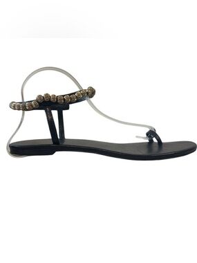 Tory Burch Capri Beaded Ankle Wrap Sandals Size‎ 10.5